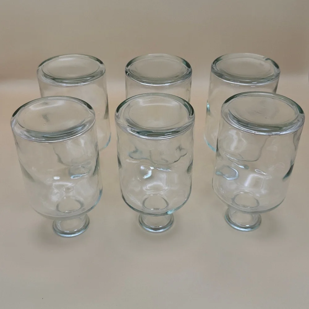 Clear Glass Decorative Bottle Vases Set Of 6
